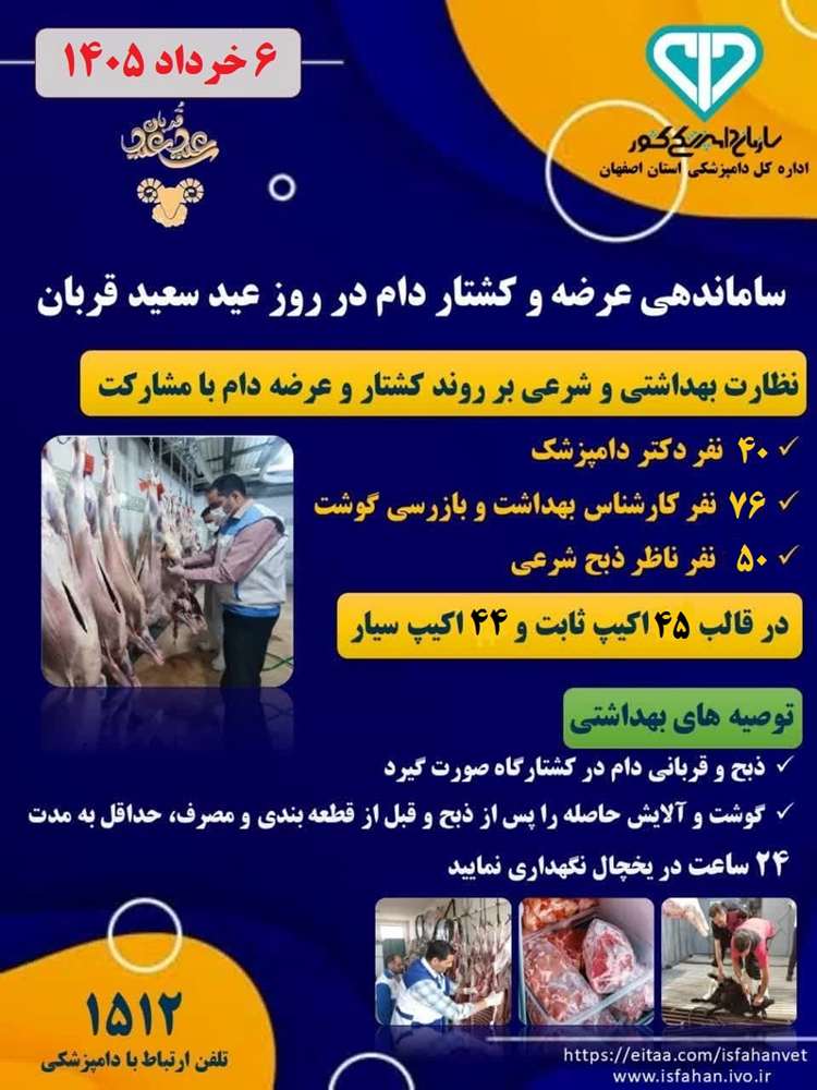 ساماندهی مراکز عرضه و کشتار دام در روز عید سعید قربان